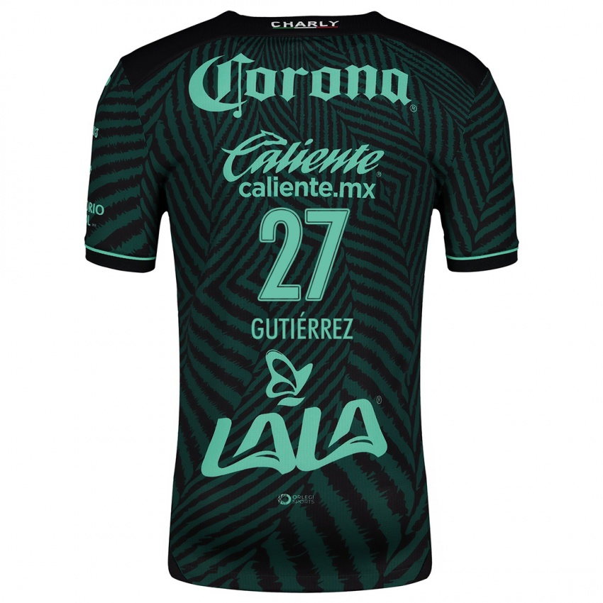 Niño Camiseta Luis Gutiérrez #27 Verde Negro 2ª Equipación 2024/25 La Camisa