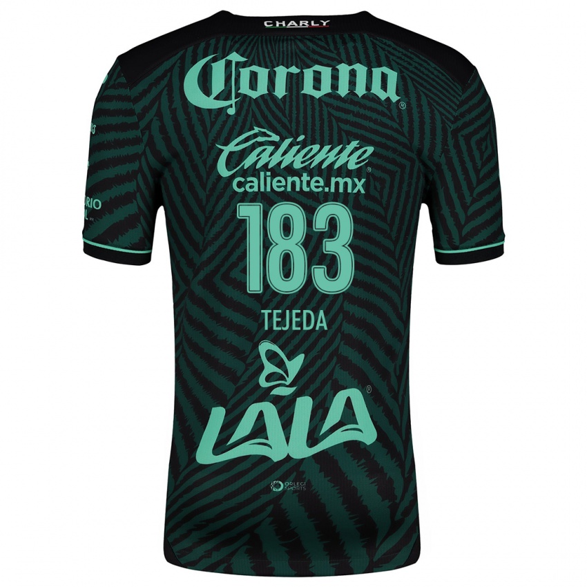 Niño Camiseta Juan Tejeda #183 Verde Negro 2ª Equipación 2024/25 La Camisa