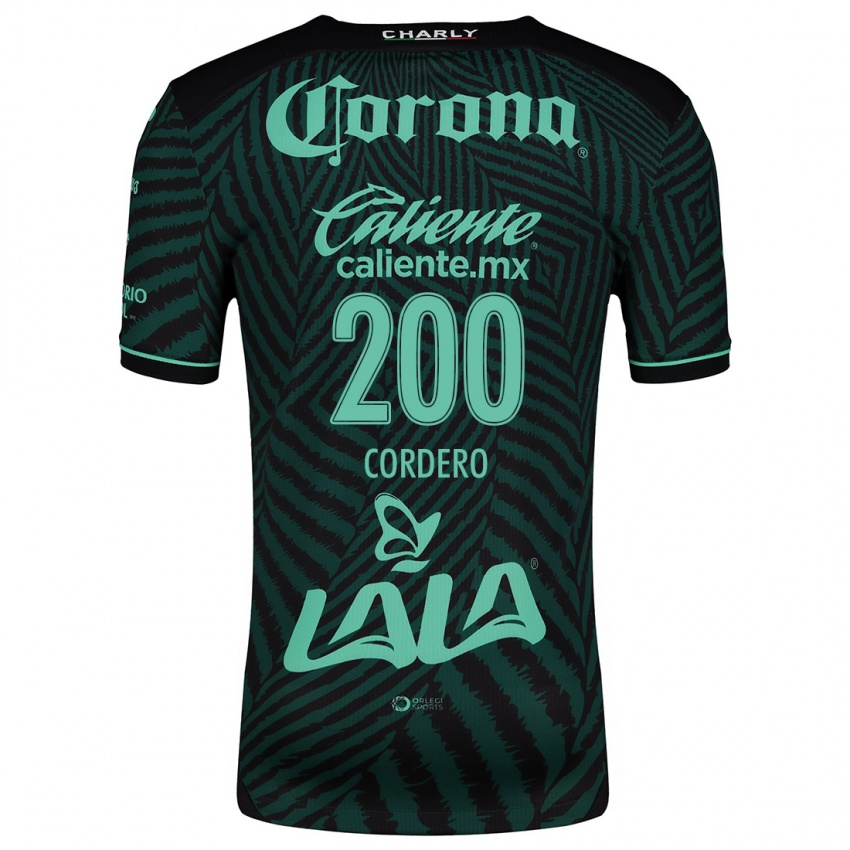 Niño Camiseta Mario Cordero #200 Verde Negro 2ª Equipación 2024/25 La Camisa