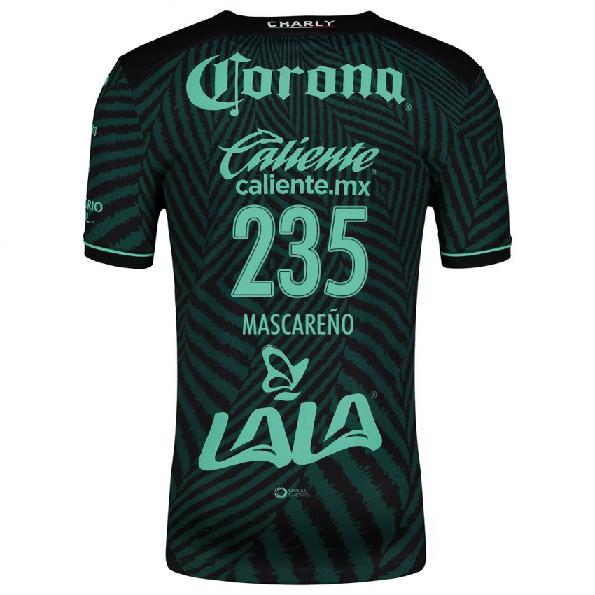 Niño Camiseta Luis Mascareño #235 Verde Negro 2ª Equipación 2024/25 La Camisa