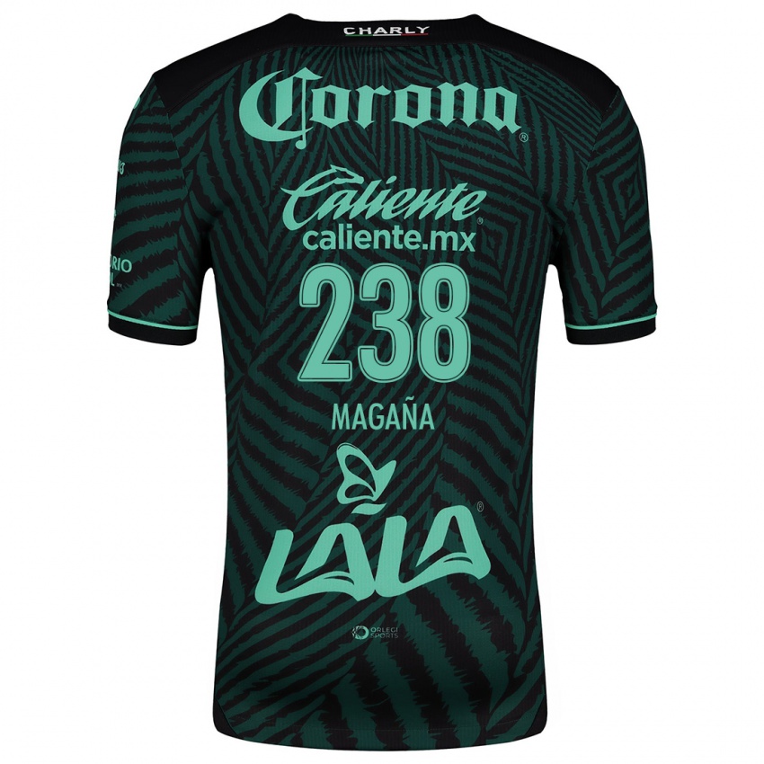 Niño Camiseta Emilio Magaña #238 Verde Negro 2ª Equipación 2024/25 La Camisa