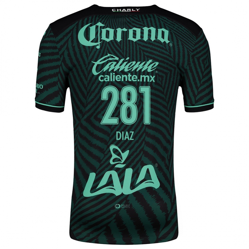 Niño Camiseta Didier Díaz #281 Verde Negro 2ª Equipación 2024/25 La Camisa