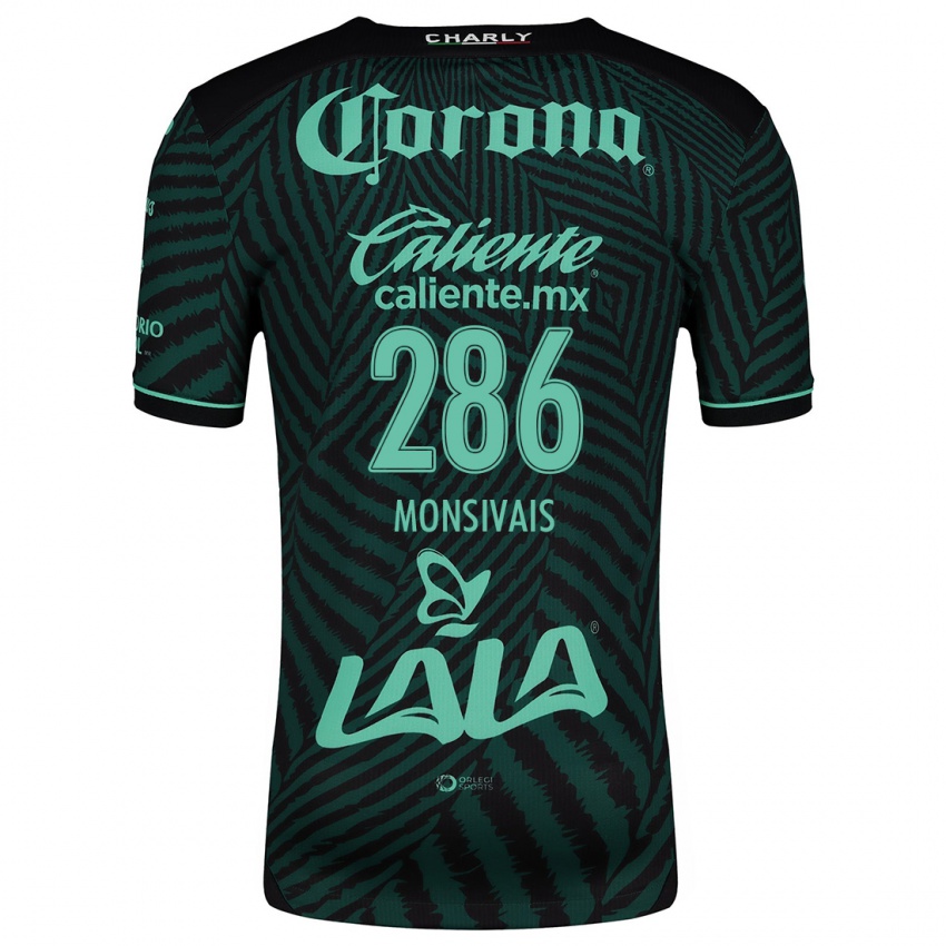 Niño Camiseta Giovani Monsivais #286 Verde Negro 2ª Equipación 2024/25 La Camisa