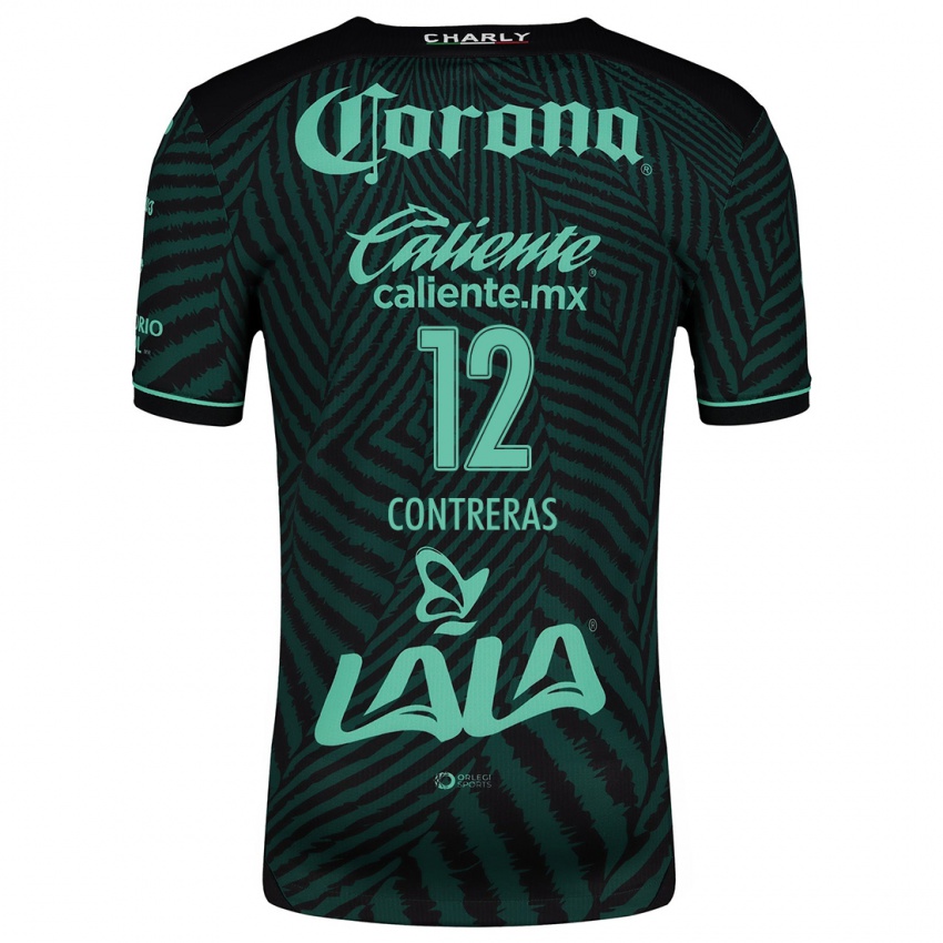 Niño Camiseta Karol Contreras #12 Verde Negro 2ª Equipación 2024/25 La Camisa