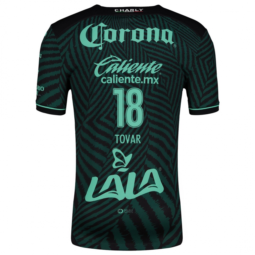 Niño Camiseta Arlett Tovar #18 Verde Negro 2ª Equipación 2024/25 La Camisa