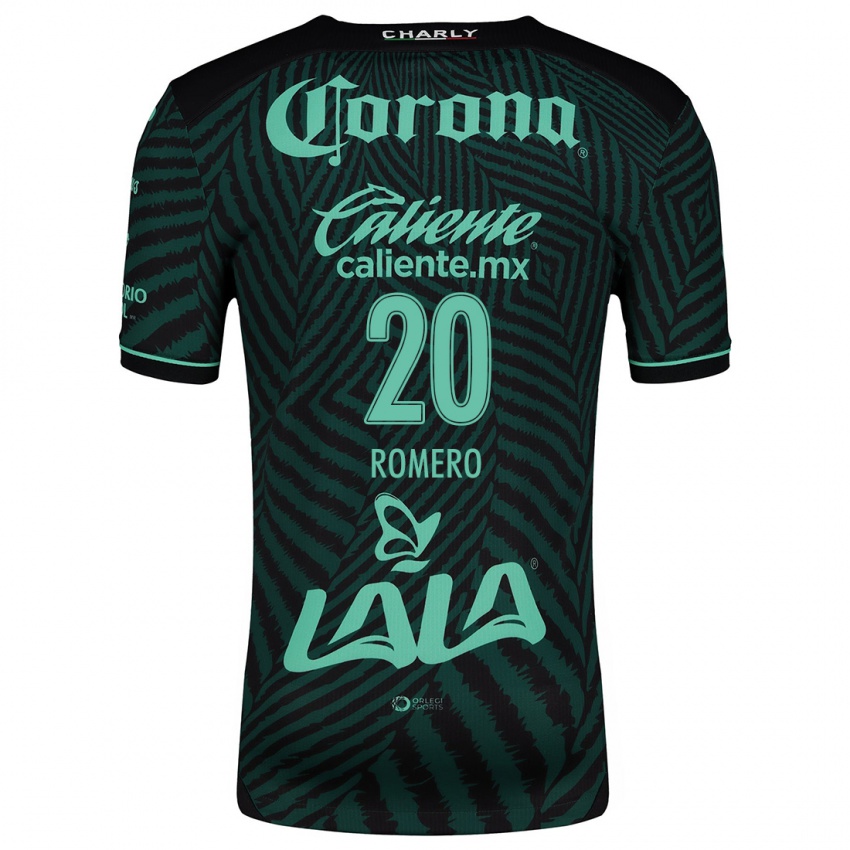 Niño Camiseta Lia Romero #20 Verde Negro 2ª Equipación 2024/25 La Camisa