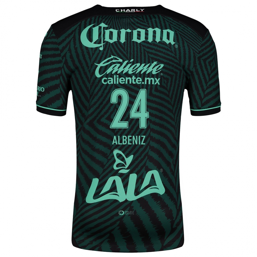 Niño Camiseta Maika Albéniz #24 Verde Negro 2ª Equipación 2024/25 La Camisa