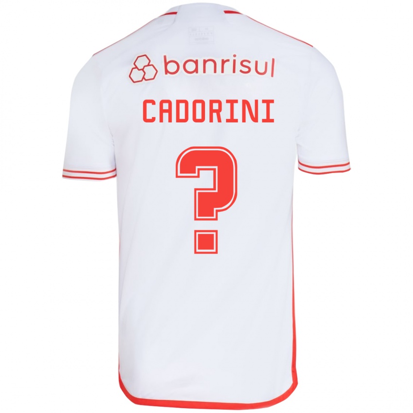 Niño Camiseta Matheus Cadorini #0 Blanco Rojo 2ª Equipación 2024/25 La Camisa