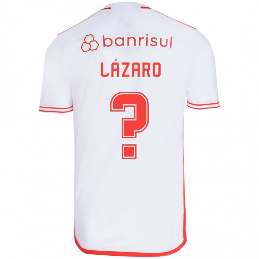 Niño Camiseta Lázaro #0 Blanco Rojo 2ª Equipación 2024/25 La Camisa