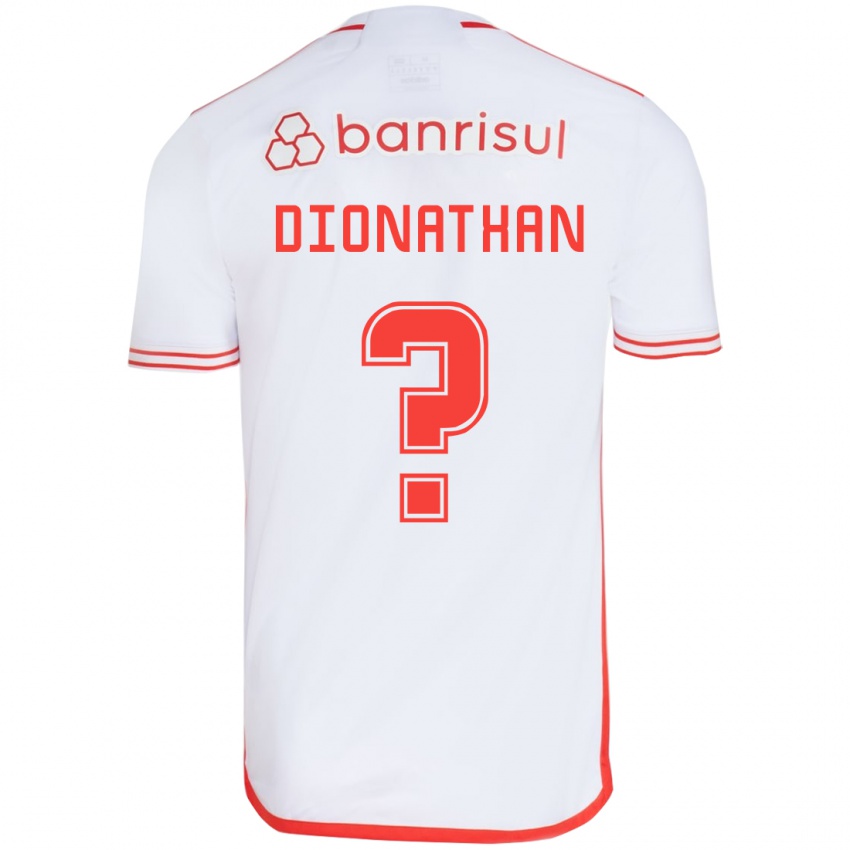 Niño Camiseta Dionathan #0 Blanco Rojo 2ª Equipación 2024/25 La Camisa