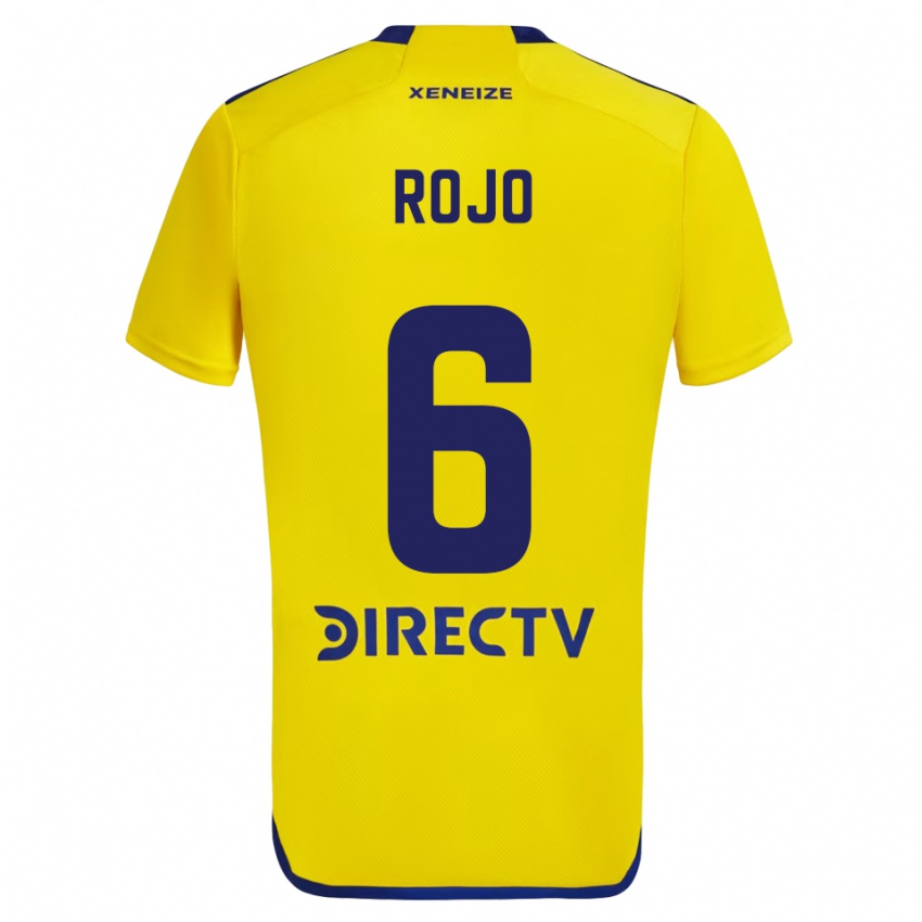 Niño Camiseta Marcos Rojo #6 Amarillo Azul 2ª Equipación 2024/25 La Camisa