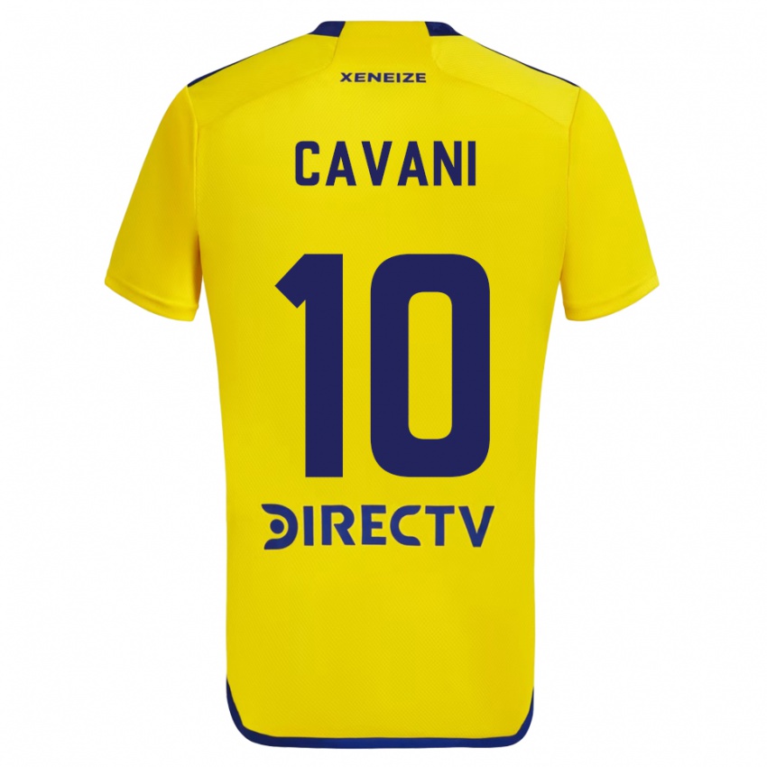 Niño Camiseta Edinson Cavani #10 Amarillo Azul 2ª Equipación 2024/25 La Camisa