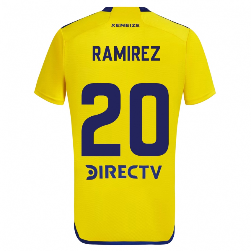 Niño Camiseta Juan Ramirez #20 Amarillo Azul 2ª Equipación 2024/25 La Camisa