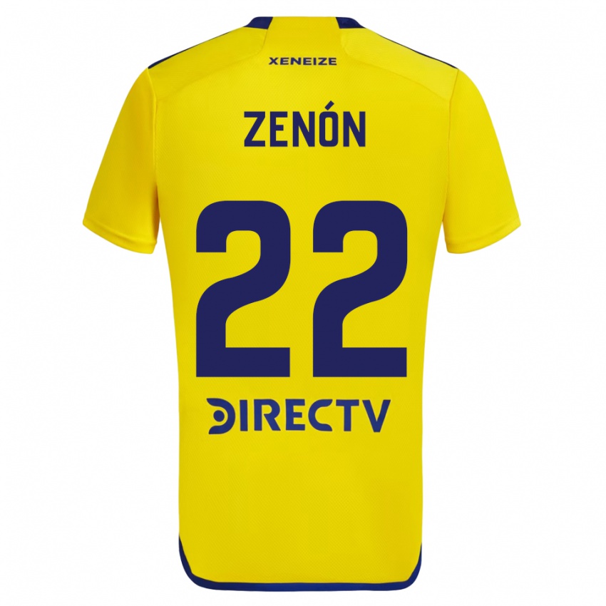 Niño Camiseta Kevin Zenón #22 Amarillo Azul 2ª Equipación 2024/25 La Camisa