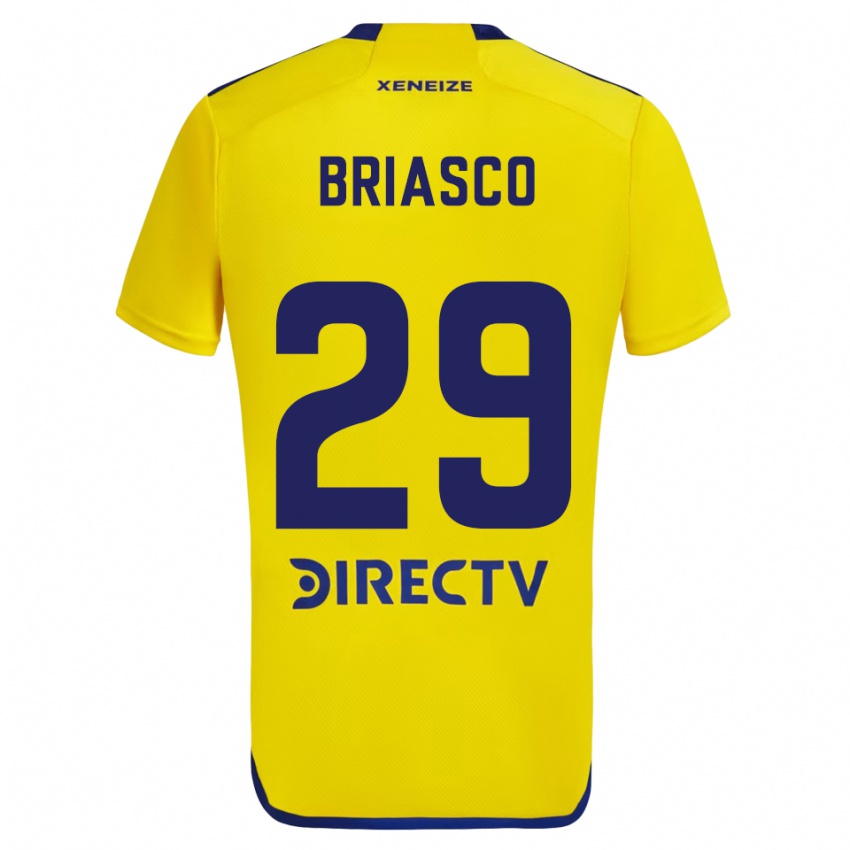 Niño Camiseta Norberto Briasco #29 Amarillo Azul 2ª Equipación 2024/25 La Camisa