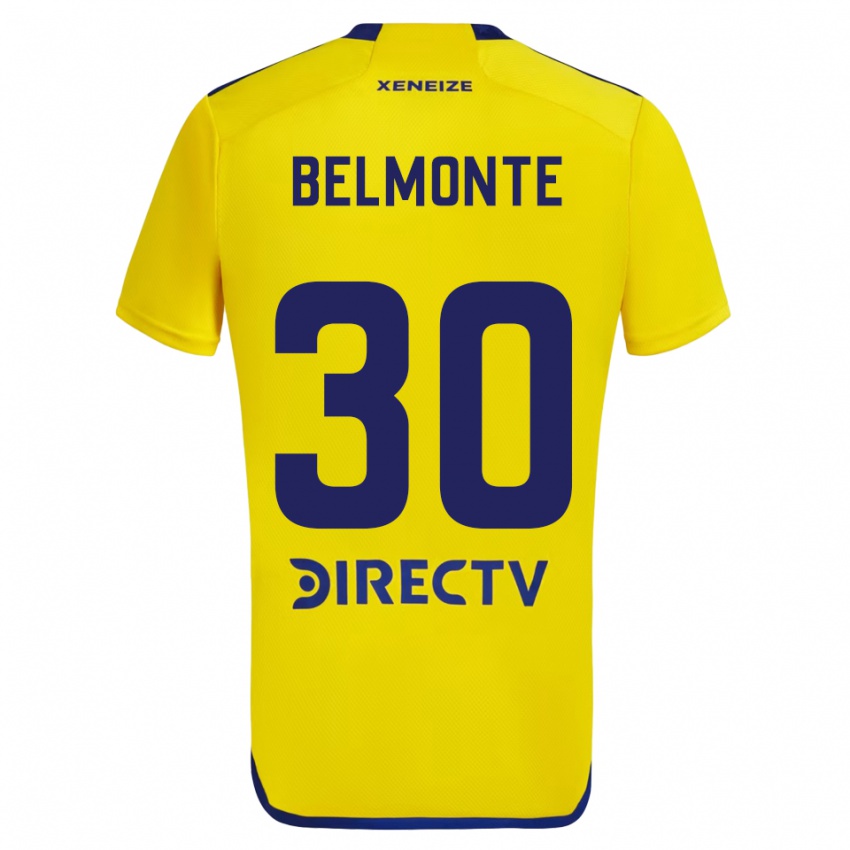 Niño Camiseta Tomás Belmonte #30 Amarillo Azul 2ª Equipación 2024/25 La Camisa