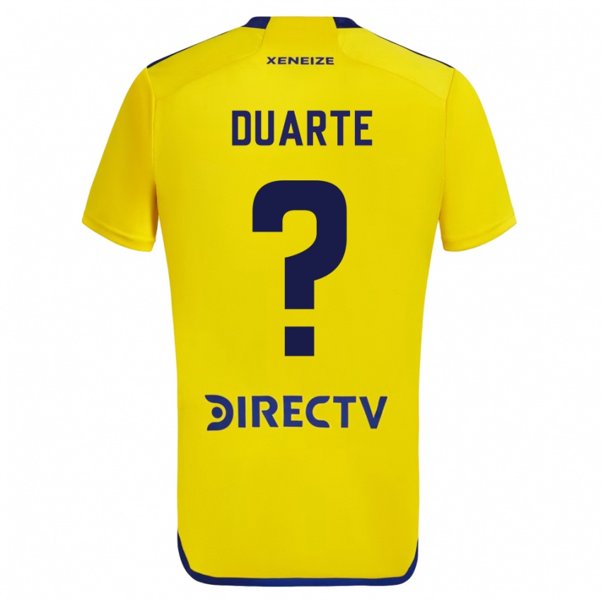 Niño Camiseta Kevin Duarte #0 Amarillo Azul 2ª Equipación 2024/25 La Camisa