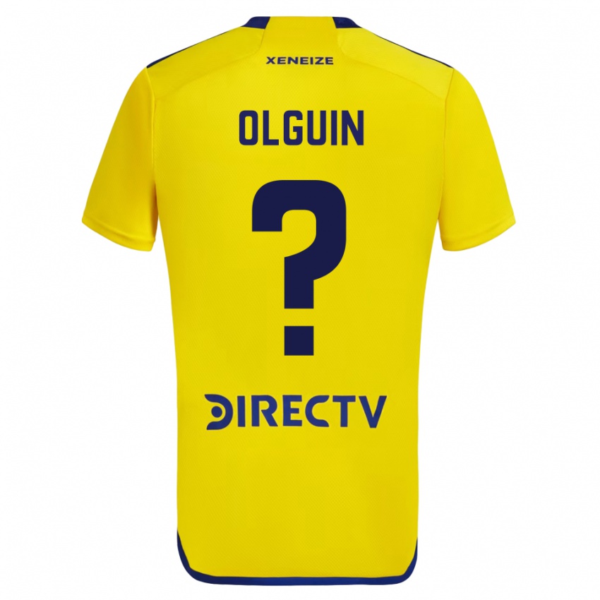 Niño Camiseta Matias Olguin #0 Amarillo Azul 2ª Equipación 2024/25 La Camisa