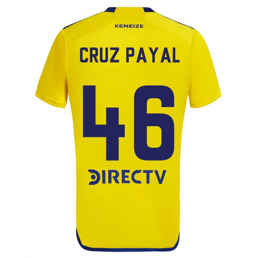 Niño Camiseta Juan Cruz Payal #46 Amarillo Azul 2ª Equipación 2024/25 La Camisa