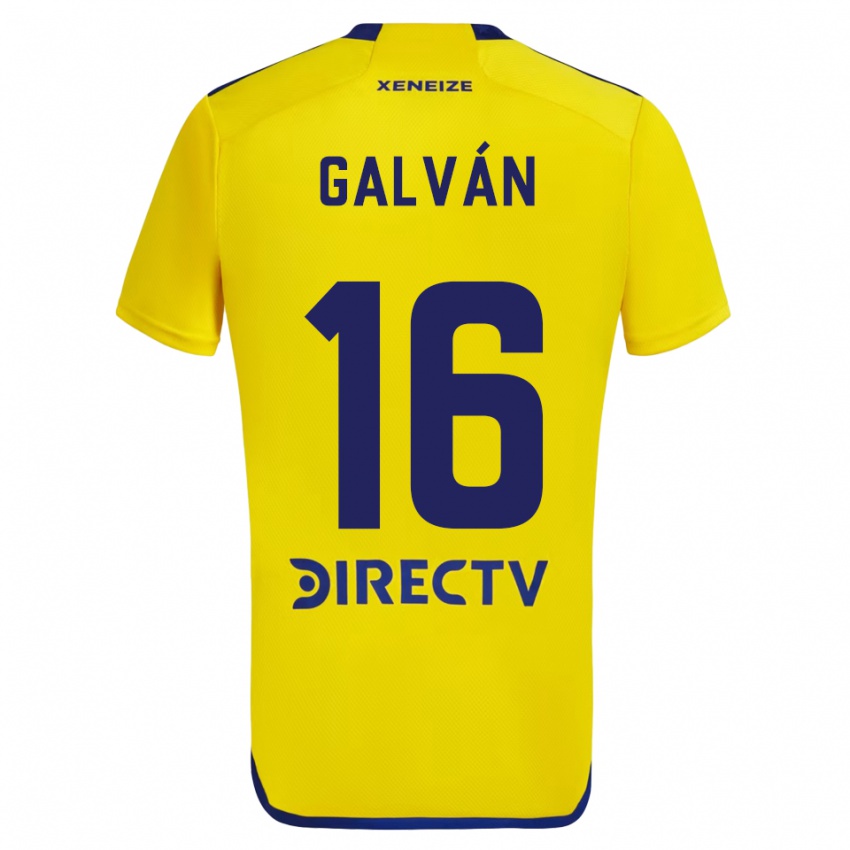 Niño Camiseta Lucas Galván #16 Amarillo Azul 2ª Equipación 2024/25 La Camisa