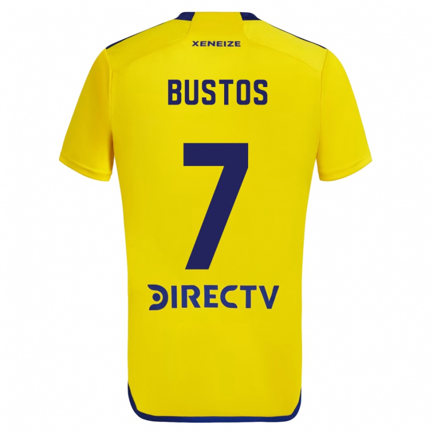 Niño Camiseta Tomás Bustos #7 Amarillo Azul 2ª Equipación 2024/25 La Camisa