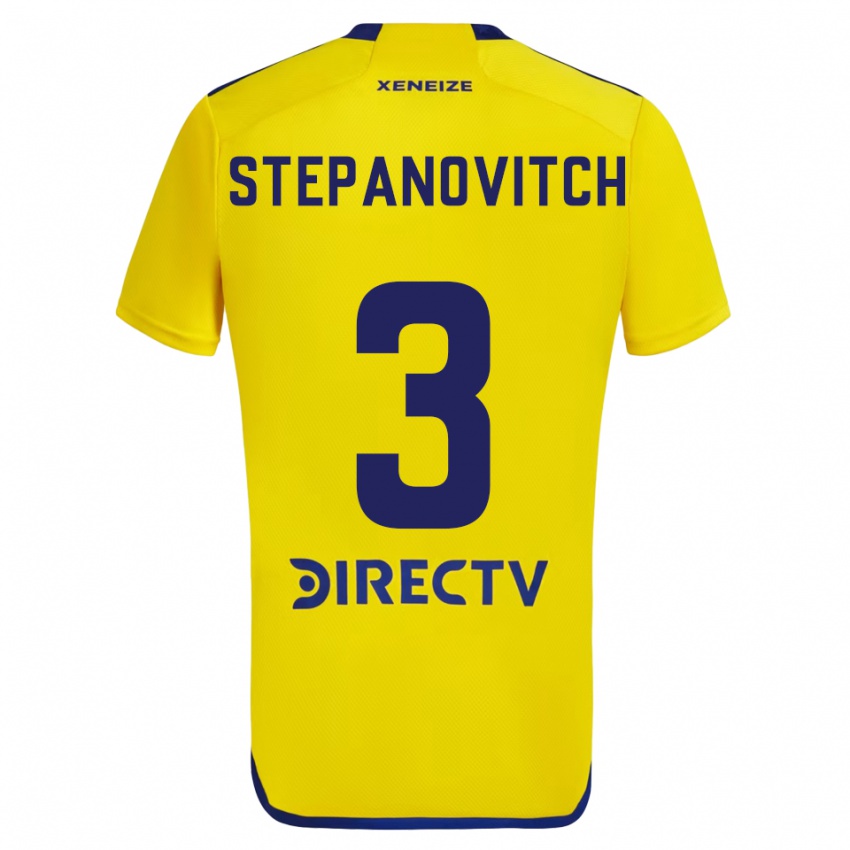 Niño Camiseta Nicolás Stepanovitch #3 Amarillo Azul 2ª Equipación 2024/25 La Camisa