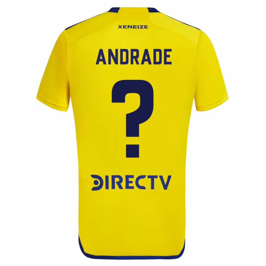 Niño Camiseta Luka Andrade #0 Amarillo Azul 2ª Equipación 2024/25 La Camisa