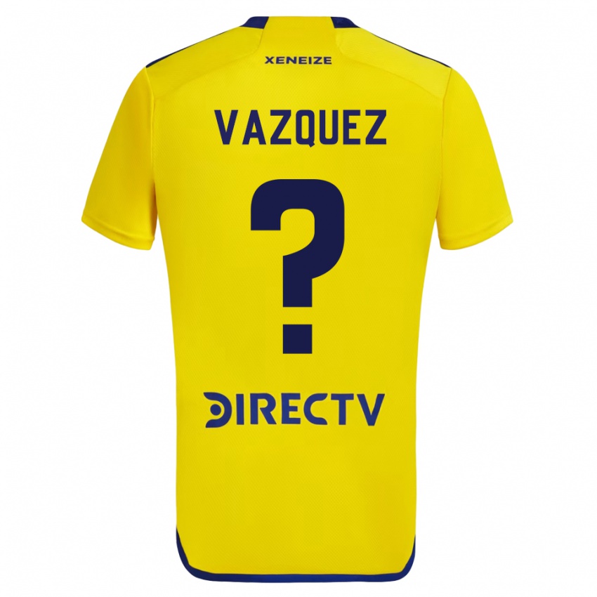 Niño Camiseta Luis Vazquez #0 Amarillo Azul 2ª Equipación 2024/25 La Camisa