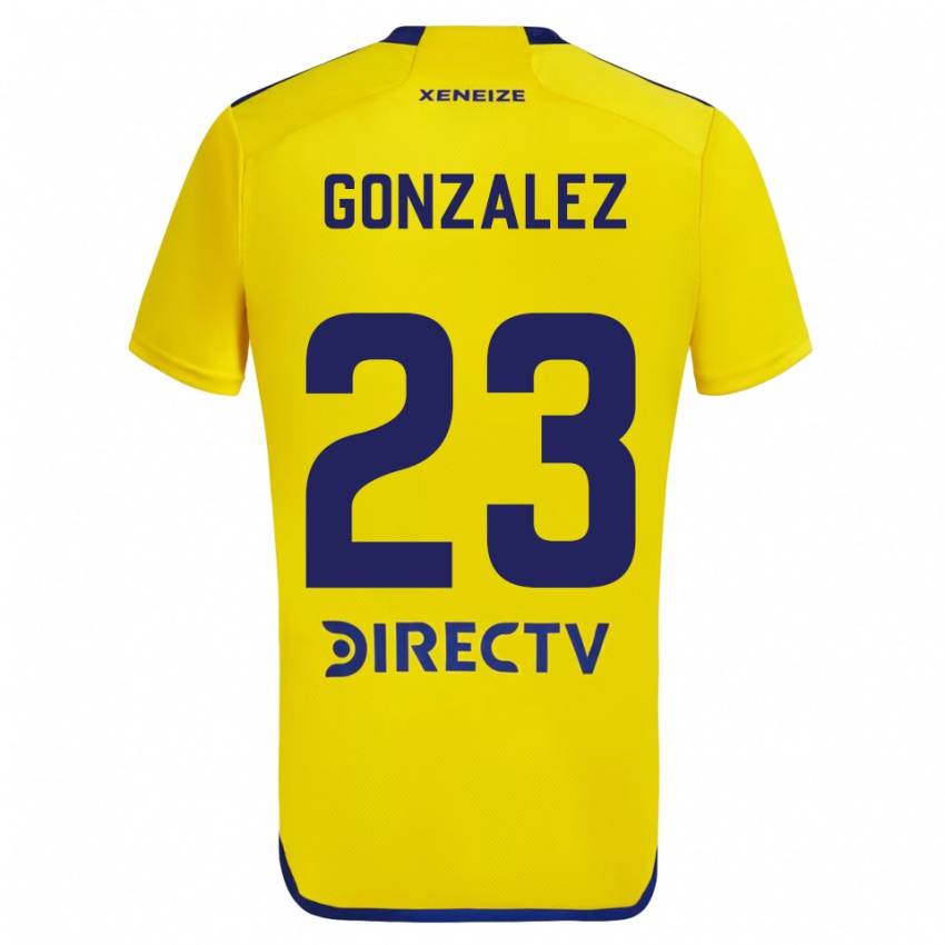 Niño Camiseta Diego Gonzalez #23 Amarillo Azul 2ª Equipación 2024/25 La Camisa