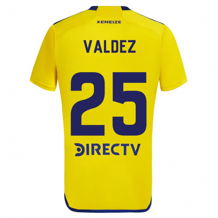 Niño Camiseta Bruno Valdez #25 Amarillo Azul 2ª Equipación 2024/25 La Camisa