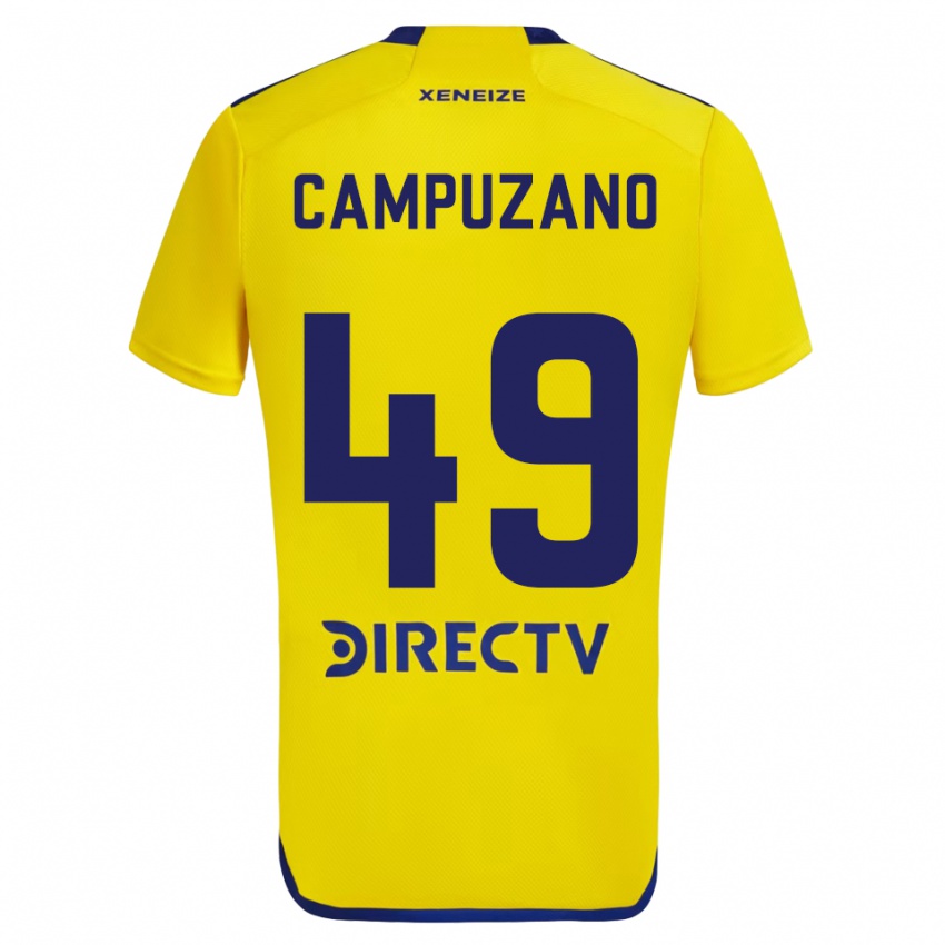 Niño Camiseta Jorman Campuzano #49 Amarillo Azul 2ª Equipación 2024/25 La Camisa