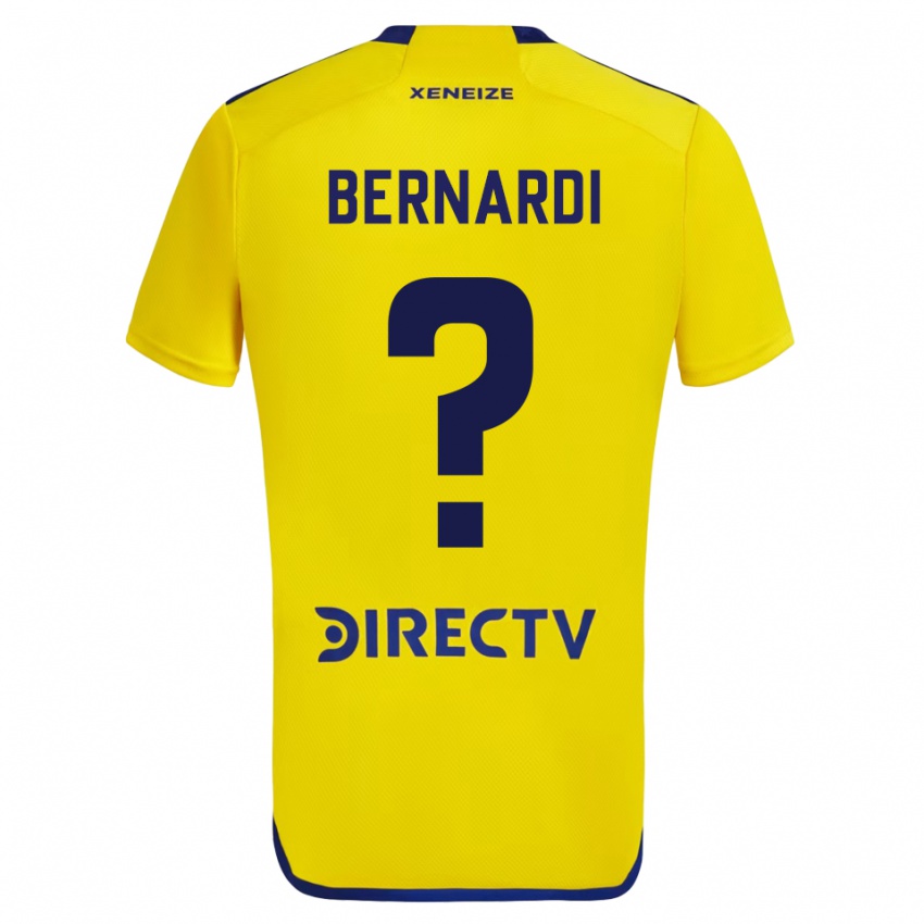 Niño Camiseta Balthazar Bernardi #0 Amarillo Azul 2ª Equipación 2024/25 La Camisa