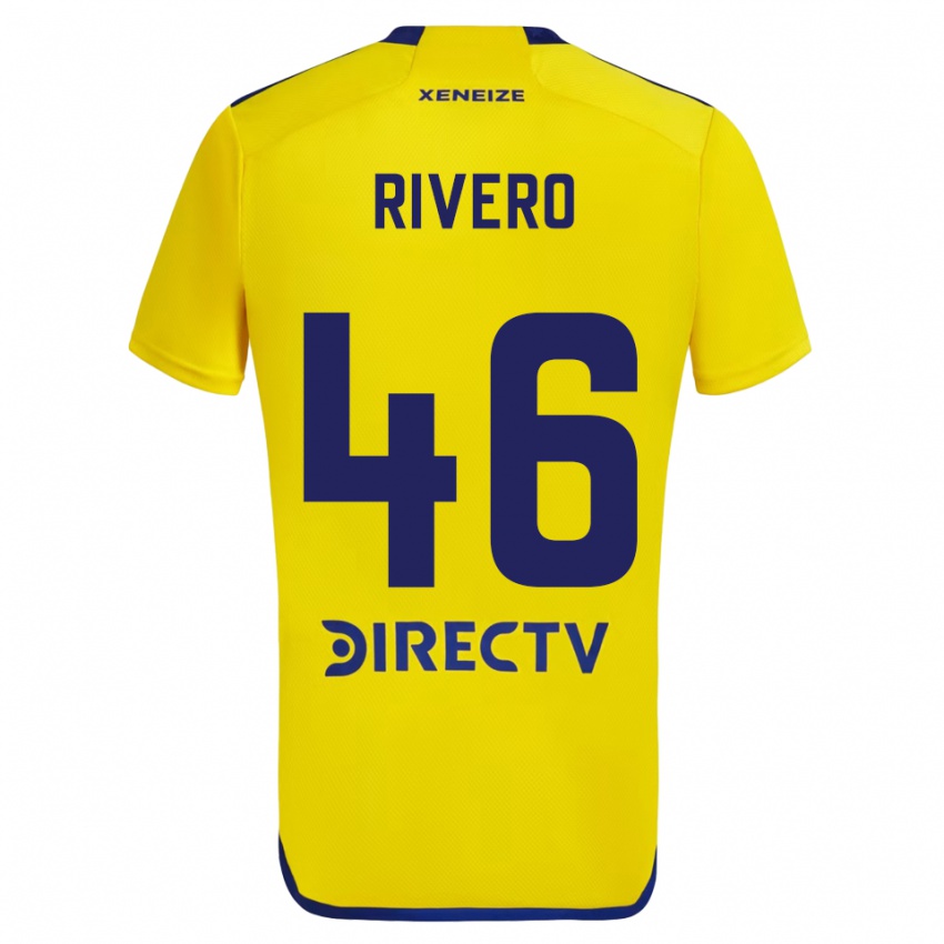 Niño Camiseta Simon Rivero #46 Amarillo Azul 2ª Equipación 2024/25 La Camisa