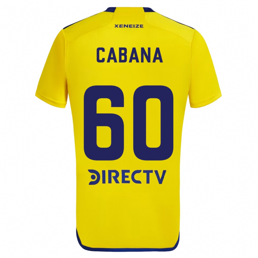 Niño Camiseta Juan Pablo Cabana #60 Amarillo Azul 2ª Equipación 2024/25 La Camisa