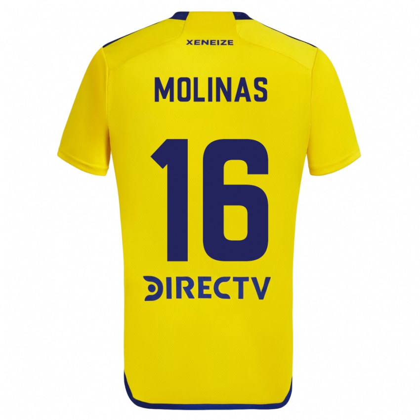 Niño Camiseta Aaron Molinas #16 Amarillo Azul 2ª Equipación 2024/25 La Camisa