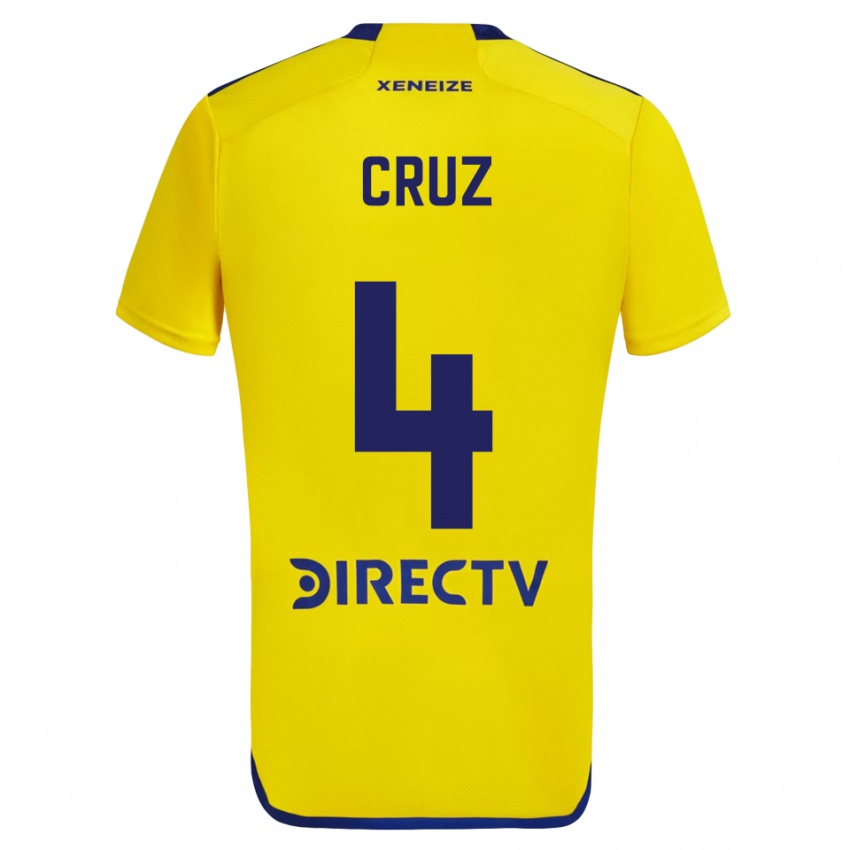 Niño Camiseta Julieta Cruz #4 Amarillo Azul 2ª Equipación 2024/25 La Camisa