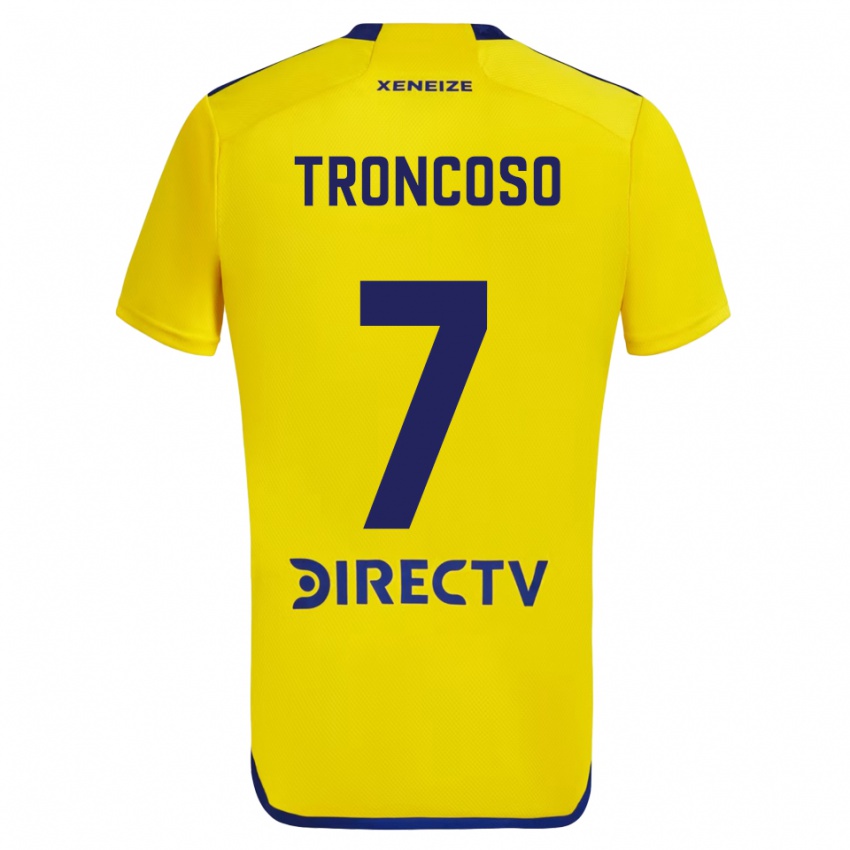 Niño Camiseta Carolina Troncoso #7 Amarillo Azul 2ª Equipación 2024/25 La Camisa