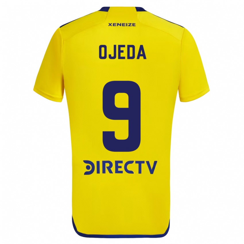 Niño Camiseta Andrea Ojeda #9 Amarillo Azul 2ª Equipación 2024/25 La Camisa