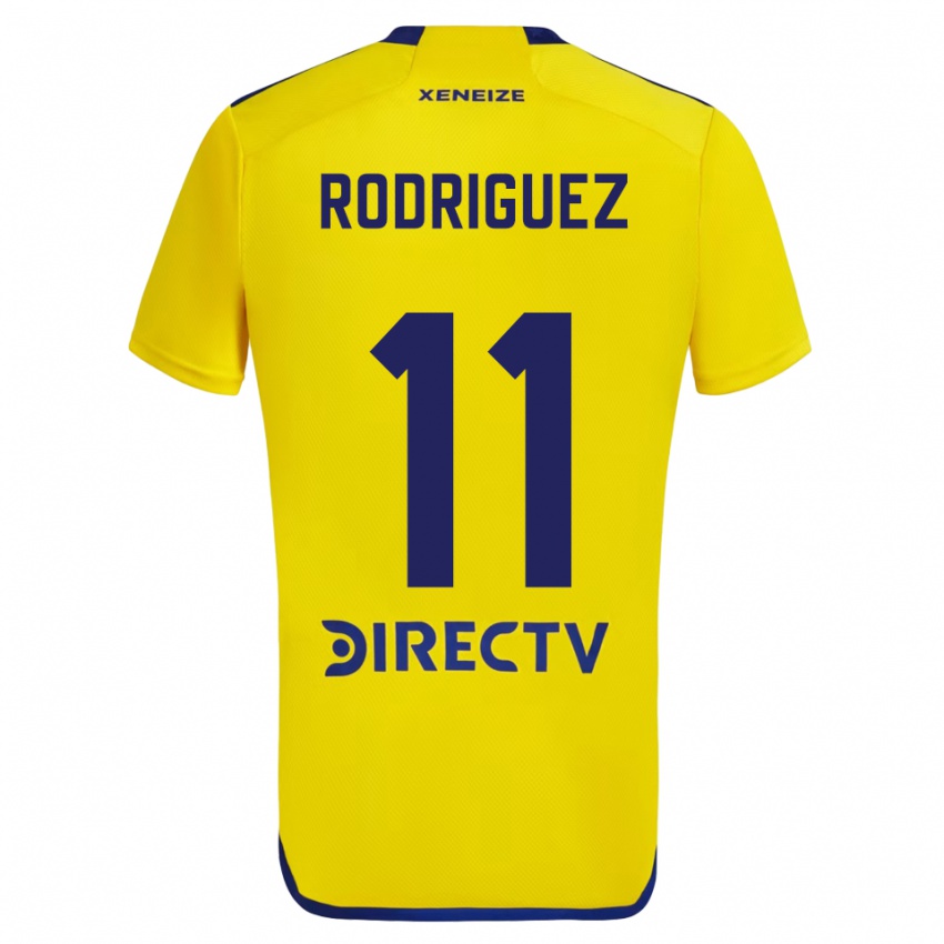 Niño Camiseta Yamila Rodriguez #11 Amarillo Azul 2ª Equipación 2024/25 La Camisa