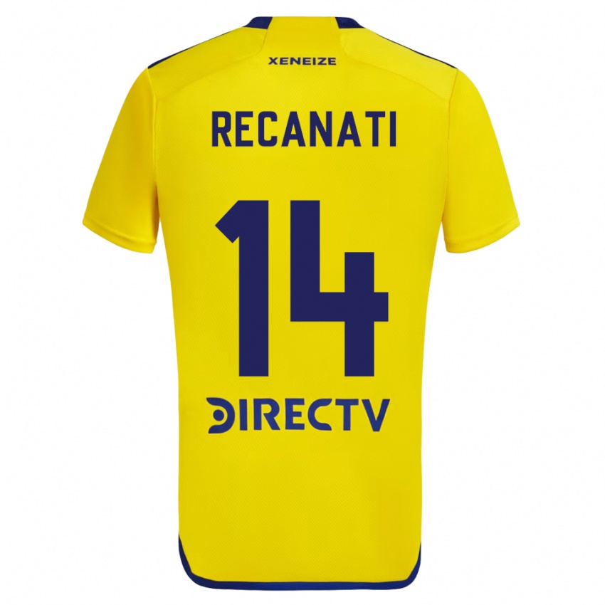 Niño Camiseta Bianca Recanati #14 Amarillo Azul 2ª Equipación 2024/25 La Camisa