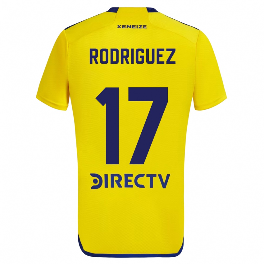 Niño Camiseta Fanny Rodriguez #17 Amarillo Azul 2ª Equipación 2024/25 La Camisa