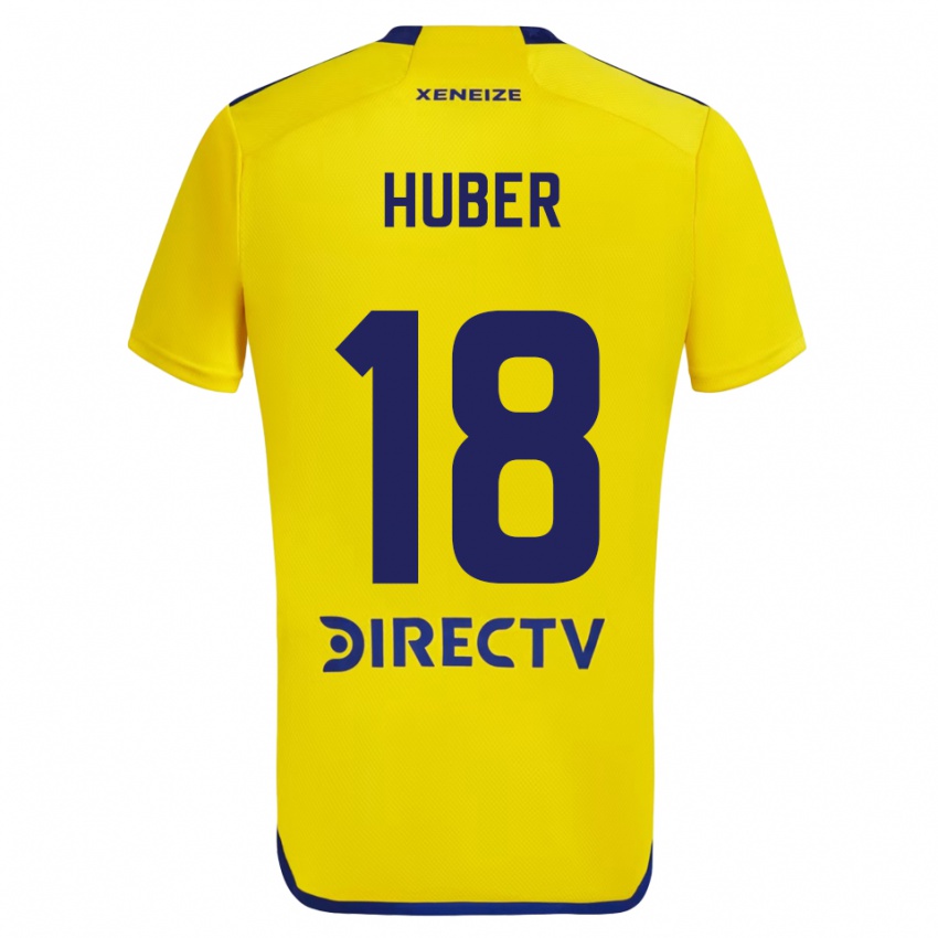 Niño Camiseta Clarisa Huber #18 Amarillo Azul 2ª Equipación 2024/25 La Camisa