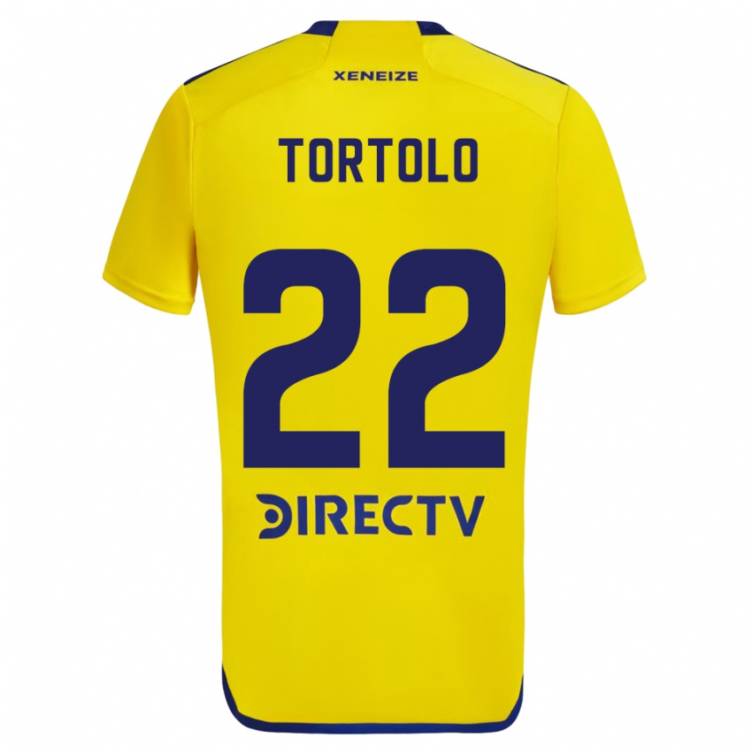 Niño Camiseta Dulce Tortolo #22 Amarillo Azul 2ª Equipación 2024/25 La Camisa