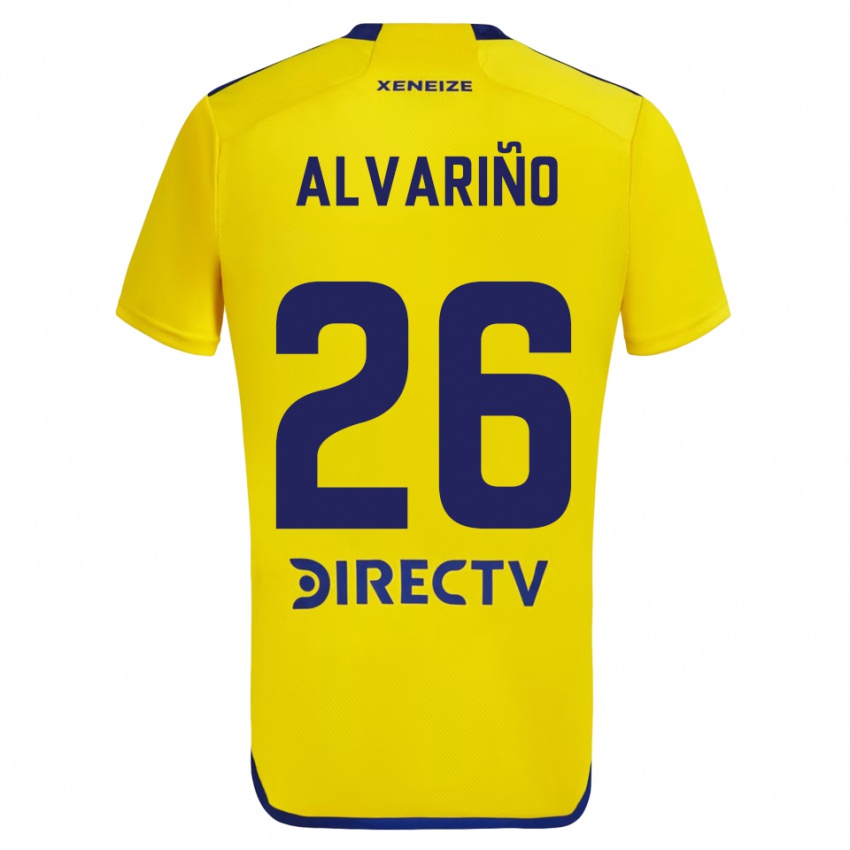 Niño Camiseta Alexis Alvarino #26 Amarillo Azul 2ª Equipación 2024/25 La Camisa