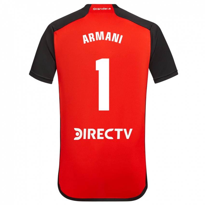 Niño Camiseta Franco Armani #1 Rojo Negro Blanco 2ª Equipación 2024/25 La Camisa