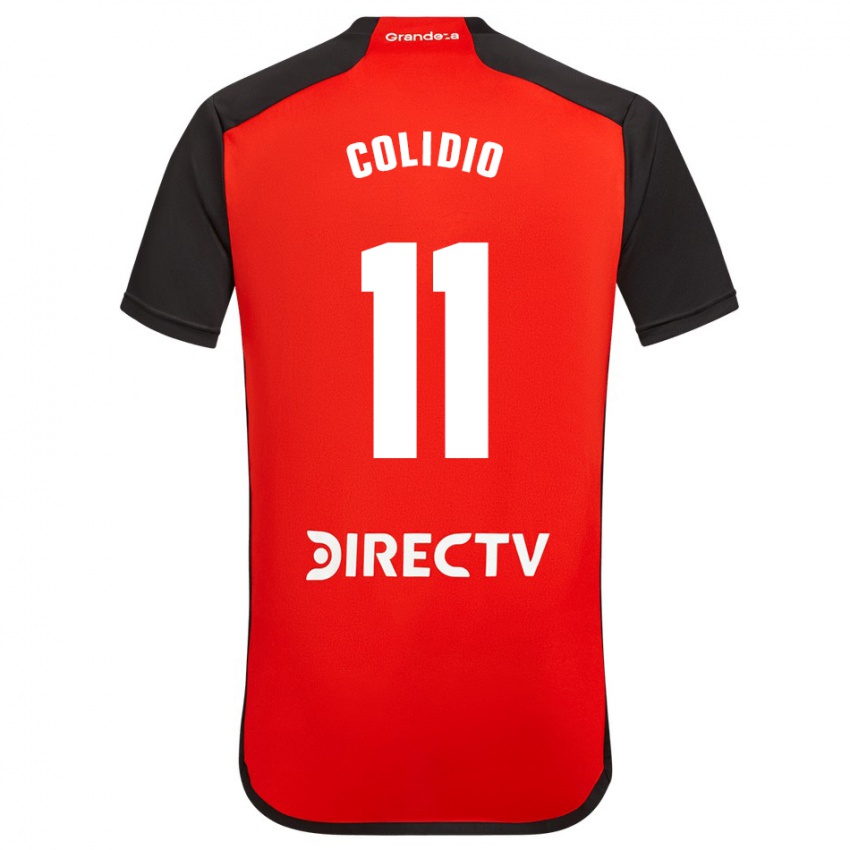 Niño Camiseta Facundo Colidio #11 Rojo Negro Blanco 2ª Equipación 2024/25 La Camisa