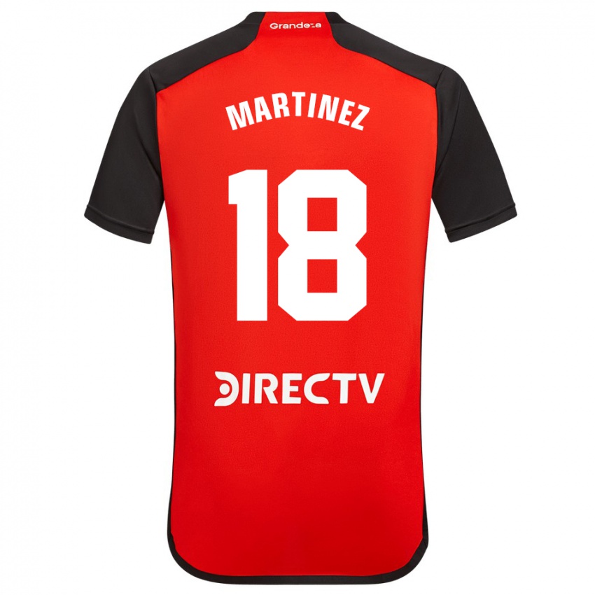 Niño Camiseta Pity Martínez #18 Rojo Negro Blanco 2ª Equipación 2024/25 La Camisa