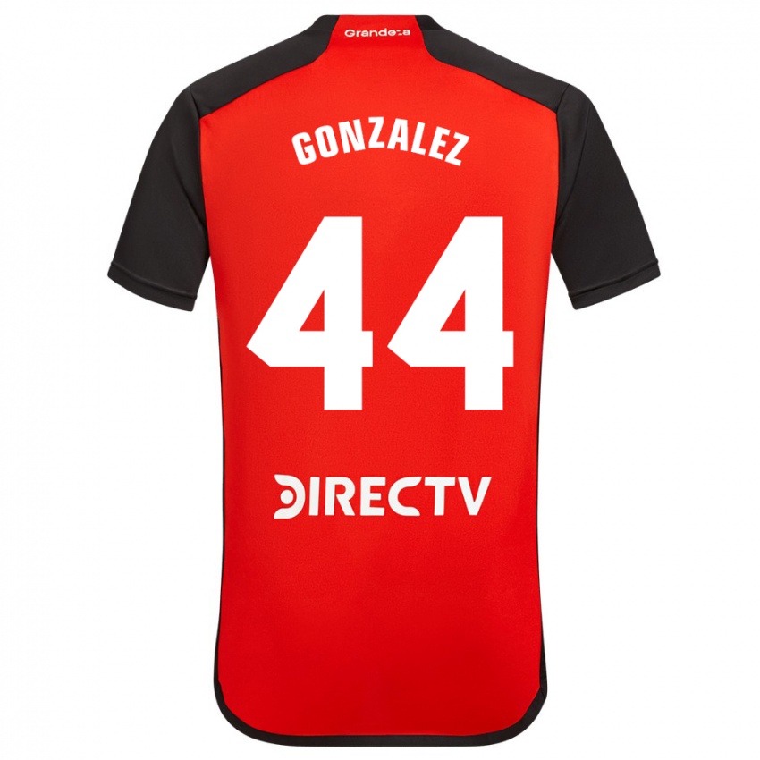 Niño Camiseta Alexis González #44 Rojo Negro Blanco 2ª Equipación 2024/25 La Camisa