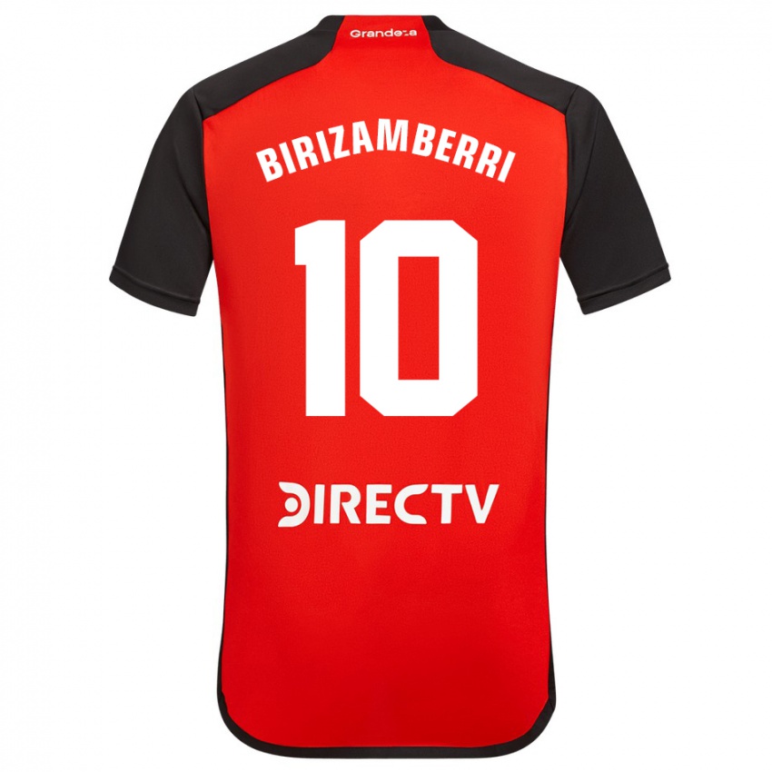 Niño Camiseta María Carolina Birizamberri Rivero #10 Rojo Negro Blanco 2ª Equipación 2024/25 La Camisa