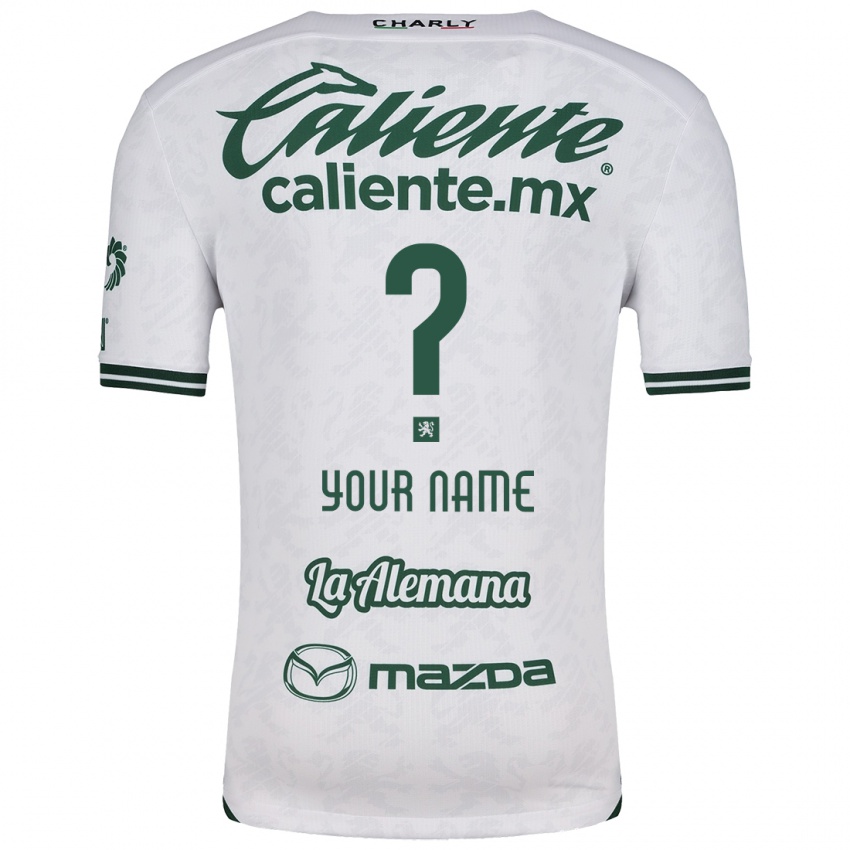 Niño Camiseta Ihren Namen #0 Blanco Verde 2ª Equipación 2024/25 La Camisa